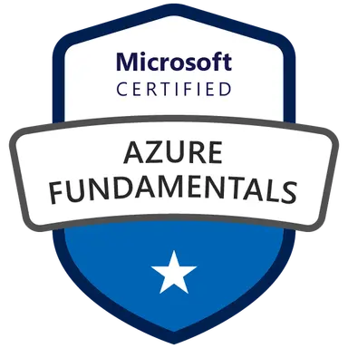 Certification badge of Azure Fundamentals
