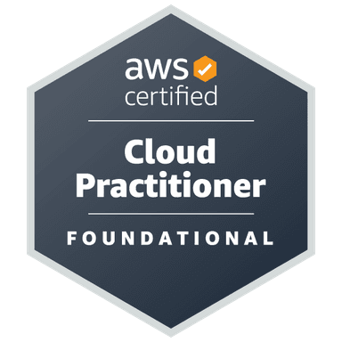 Certification badge of Certified Cloud Practitioner
