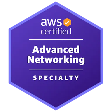 Certification badge of Advanced Networking Specialty